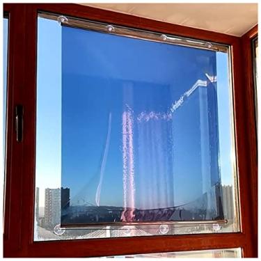 Imagem de Persiana de rolo de cortina de janela com ventosas, persianas visíveis refletivas e transparentes espelhadas, bloqueio e controle de calor, azul - prata (63 x 150 cm/25 x 59 pol