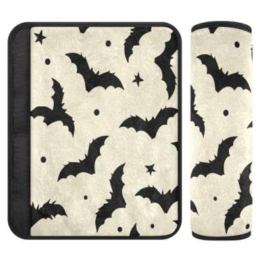 Imagem de Burbuja Capa para cinto de segurança de carro Flying Bats Protetor de cinto de segurança de carro macio confortável para alça de ombro de assento, 1 par pequeno