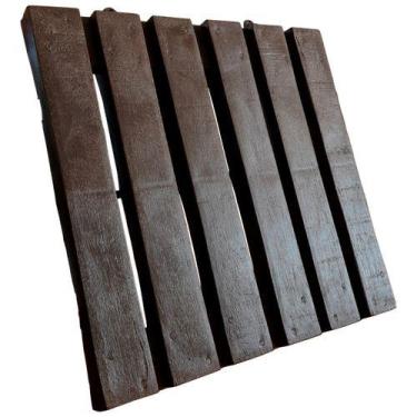 Imagem de Deck De Plástico Imbuia Piscina Box Àreas externas 30x30 Marrom Garage