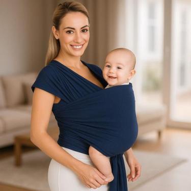 Imagem de Mamãe Canguru Baby Sling Malha 100% Algodão Bebê Recém-nascido até 2 A