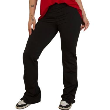 Imagem de Calça Legging Flare Bailarina Leg Boca De Sino Cintura Alta-Feminino