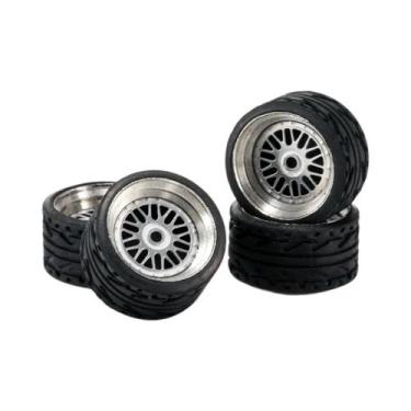 Imagem de Rodas De Liga Carlomo N-Class 1/64 Com Pneus De Borracha, Conjunto De 