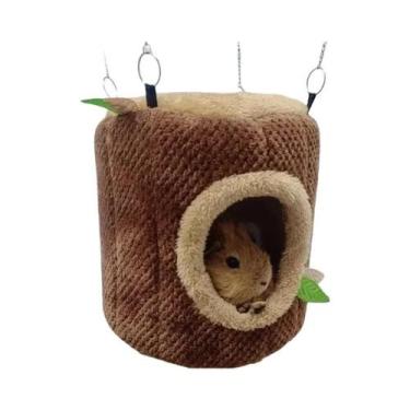 Imagem de Cama Suspensa Para Hamster Em Forma De Tronco De Árvore, Túnel De Inve