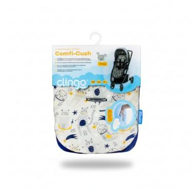 Imagem de Almofada Carrinho de Bebê Memory Foam Cinza Conforto e Segurança Reversível