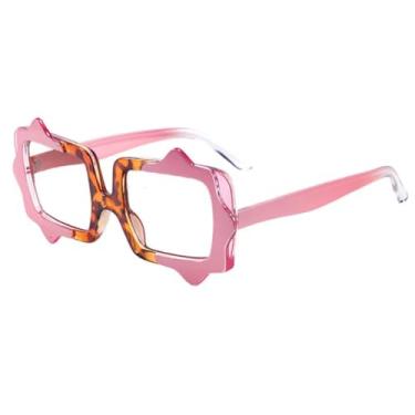 Imagem de Óculos de Sol Candy Color Masculino Feminino Moda UV400 Feminino Degradê (Rosa Leopardo)
