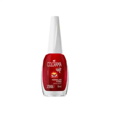 Imagem de Esmalte Cintilante Divertidamente Vermelho Fúria Colorama 8ML