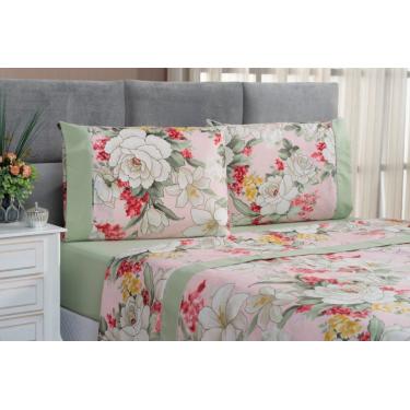 Imagem de Jogo De Cama Estampado Micropercal 200 Fios Naturale Queen 04 Peças - Killy