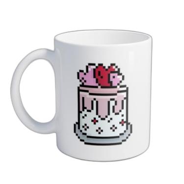 Imagem de Caneca Xícara de Café Porcelana 300ml Com Desenho Bolo de Aniversário