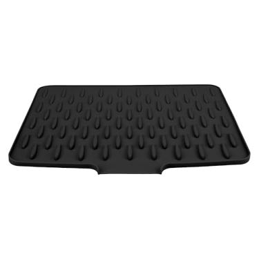 Imagem de Generic Tapete de secagem de pratos de silicone para balcão de cozinha, tapete de cozinha à prova d'água fácil de limpar, tapete de silicone, cabe sob escorredor de pratos 15,7 x 12,6 x 0,5 polegadas