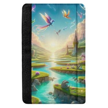 Imagem de TSENQUE Capa de cinto de segurança de paisagem fantasia capa de cinto de segurança para cinto de segurança macia para protetor de almofada de pescoço de ombro