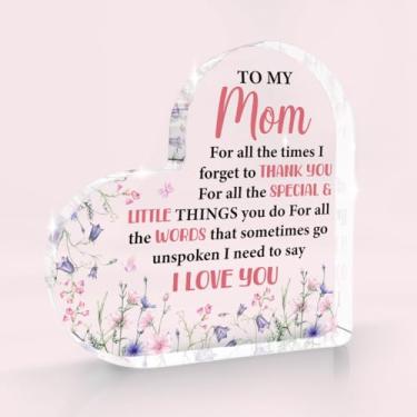 Imagem de Presente para mãe, presente de dia dos namorados, eu te amo mãe, presente de aniversário para mãe, presente de aniversário de dia das mães, aniversário dos namorados, sinal de coração acrílico da