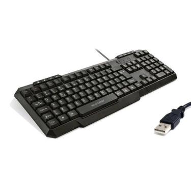 Imagem de Teclado Com Fio Multimidia Multilaser Slim Preto Usb - Tc206