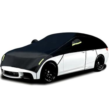 Imagem de Guuffe Capa para metade do carro para para-sol, metade do carro, capa de neve, impermeável, universal, 420D, preto (Sedan)