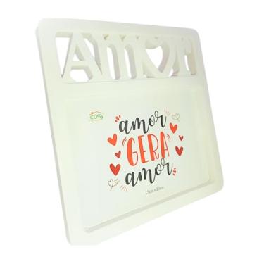 Imagem de Porta-Retrato Branco Decorativo 15x20 – "Amor Gera Amor", Para Pessoas Especiais