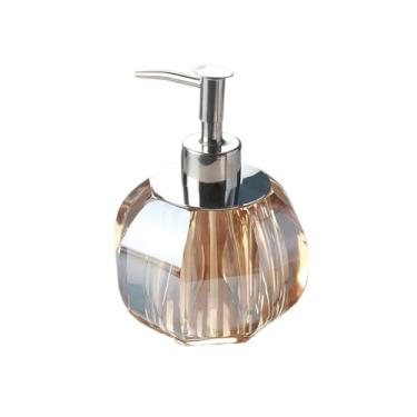 Imagem de hezhuhe2258 Dispensador de sabão cristal leve luxuoso dispensador de sabão loção de alta qualidade sabonete líquido dispensador garrafa vazia garrafa empurrar garrafa