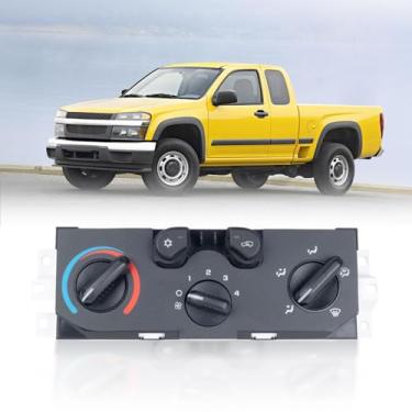 Imagem de Interruptor do painel de controle do aquecedor HVAC A/C compatível com Chevrolet Chevy Colorado GMC Canyon 2004-2012 Módulo de controle do motor do ventilador 15-73870 25841856 15221922