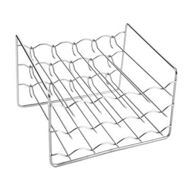 Imagem de KiBcsLic Grelha para fritadeira a ar com 3 camadas, utensílio de cozinha removível e versátil, acessório para fritadeira a ar, grelha para churrasco, assar