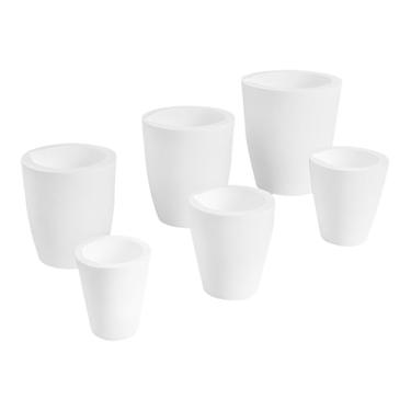 Imagem de Copo de ouro derretimento de cadinho de quartzo resistente a altas temperaturas de 350 g para derretimento em alta temperatura de até 1800 °C.