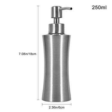 Imagem de Generic Distribuidor de Sabão Líquido de Aço Inoxidável 304 Durável Antiferrugem para Loção de Gel de Banho 400ml/250ml/220ml (250ml)