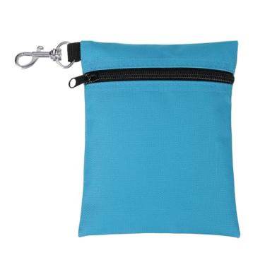 Imagem de YELARXI Bolsa para camiseta de golfe, bolsa de bola de golfe com zíper 17 x 12,7 cm com clipe de garra de lagosta de metal à prova d'água - Adequado para (camisetas bolas/suporte de objetos de valor