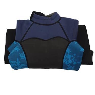 Imagem de Generic Roupa de Mergulho Feminina, Roupa de Mergulho de Corpo Inteiro 3mm Manga Longa para Com Snorkel para Surf (M)