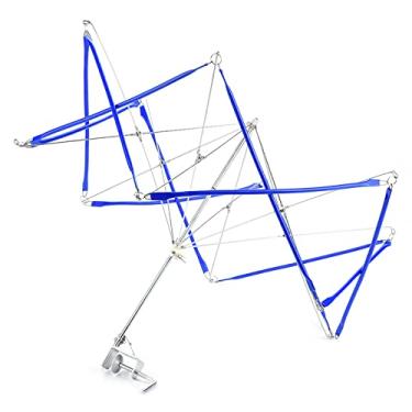 Imagem de Generic Máquina de Suporte Enrolador de Corda de Guarda-chuva de Ferro Azul, Ideal para tricô e crochê, Com Capacidade de Enrolamento de Linha Colorida