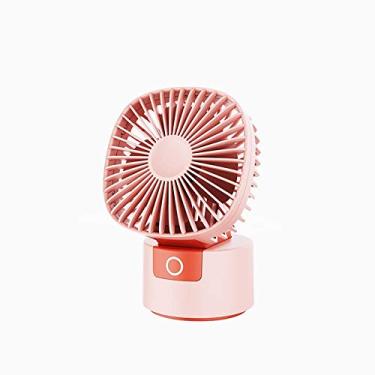 Imagem de AEWFRRV Mini ventilador portátil de mesa ventiladores portáteis cabeça balançando ventilador recarregável USB com base para mesa de escritório (cor: B) yubin1993 (cor: C)