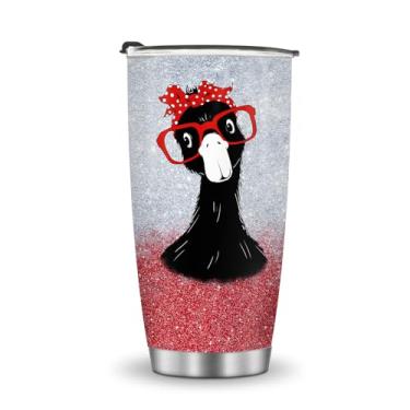 Imagem de Copos de café isolados caneca de viagem garrafa de água frango estilo pato presentes para meninos meninas, Natal, aniversário, dia das crianças, presente de aniversário 590 ml, metal quente e frio