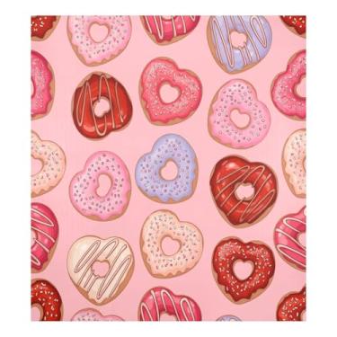 Imagem de Blueangle Heart Donut Capa de ímã para lava-louças Dia dos Namorados, decoração da capa frontal da máquina de lavar louça, adesivos de eletrodomésticos, adesivos de eletrodomésticos, 58 cm C x 66 cm