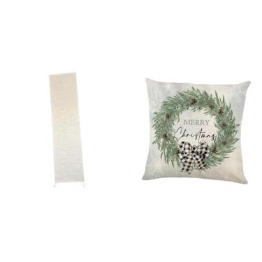 Imagem de Whtkoph Abajur E Capa de Almofada Natalinos para Sala de Estar, Sofá, Poltrona, Escritório, Casa, Decoração de Interiores, Carro, Poliéster.