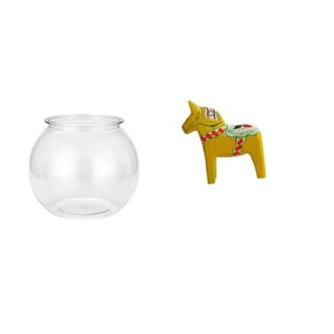 Imagem de Whtkoph Ornamento Transparente para Aquário Pequeno, Aquário de Vidro, Vaso, Mesa de Escritório, Decoração de Casa, com Figura de Animal, Escultura Colecionáv