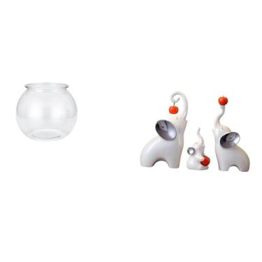 Imagem de Whtkoph Elegante Aquário em Formato de Aquário, Ideal para Mesas de Escritório, Decoração de Casa, com Esculturas de Animais E Um Pequeno Acessório.