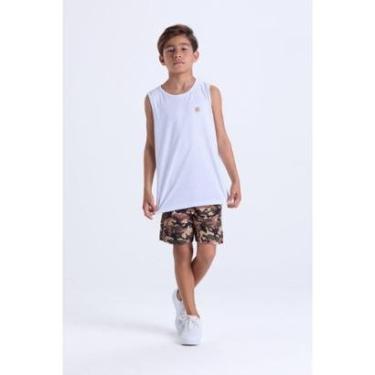 Imagem de Conjunto Infantil de Verão Regata e Bermuda Camuflada-Masculino