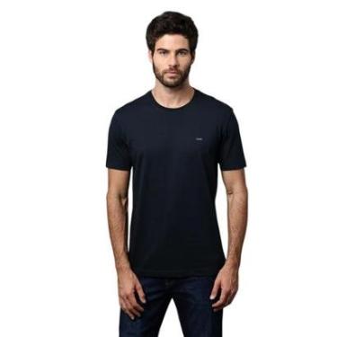 Imagem de Camiseta Calvin Klein Algodão Egípcio Marinho Masculina-Masculino