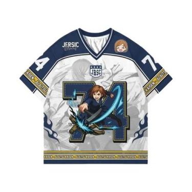 Imagem de Camiseta Unissex Oversize Estilo Y2K Coreano Com Estampa De Futebol Am