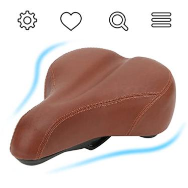 Imagem de KIMISS 7010 PVC Couro Absorção de Choque Sela de Bicicleta - Engrossar Almofada Ampliada para Bicicletas Elétricas, ATVs e Scooters