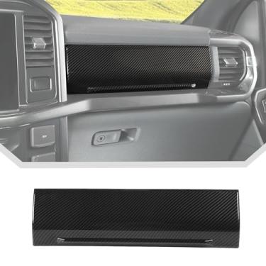 Imagem de JeCar Para Ford F150 2021-2025 Acabamento interior de fibra de carbono - Acessórios de atualização interior da tampa do painel