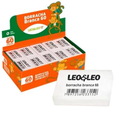 Imagem de Borracha Escolar Cor Branca Caixa Com 60 Unidades