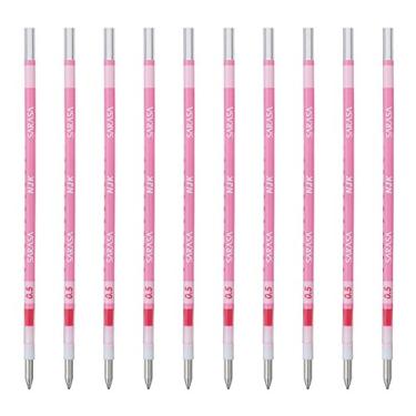 Imagem de Zebra BRNJK5LP Refil de caneta esferográfica, Sarasa, NJK-0,5 chumbo, rosa claro, 10 canetas