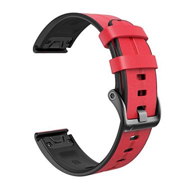 Imagem de BKUANE 22 pulseiras de silicone de 26 mm para relógio inteligente Garmin Fenix 7X 7 6 6X Pro 5X 5 D2/Tactix 7 (D, 22 mm para Fenix 7-EPIX)