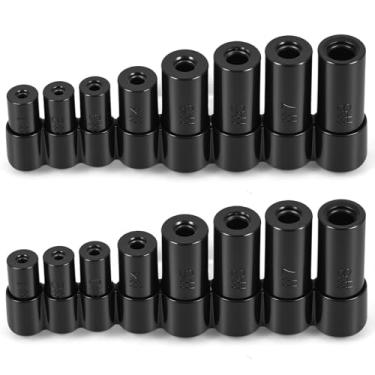 Imagem de Conjunto de soquete de torneira 70500 de 16 peças, adaptador de soquete quadrado de 1/10.2 cm e 3/20.3 cm para rosqueamento de rosca espacial, compatível com catraca/alça em T, serve para todas as