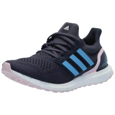 Imagem de adidas Tênis feminino Ultraboost 1.0, Azul marinho/semi azul explosão/rosa claro, 38