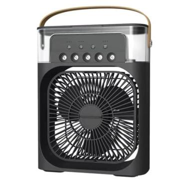 Imagem de Mini Ar Condicionado Portátil 3 em 1 USB – Climatizador, Ventilador e Umidificador, Ar Cooler Silencioso para Mesa, Quarto e Escritório – (Preto)
