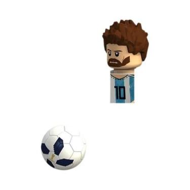 Imagem de Modelo De Brinquedo De Blocos De Construção Mini De Jogadores De Futeb