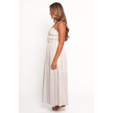 Imagem de Petal & Pup Vestido feminino Dulce Midi azul sonho, Branco, P