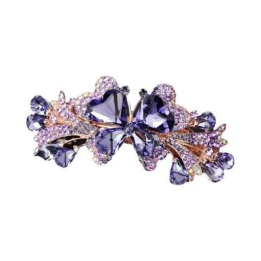 Imagem de Grampo De Cabelo Em Cristal Colorido Em Forma De Borboleta, Clip Super