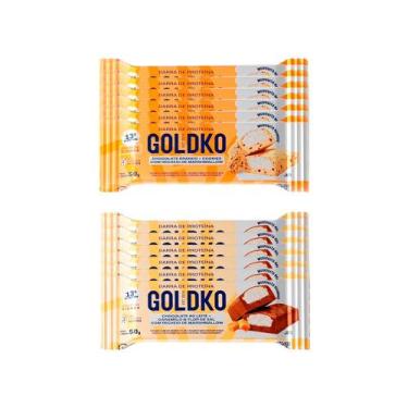 Imagem de Kit Barras de Proteína Chocolate Branco e Cookies e Caramelo e Flor de