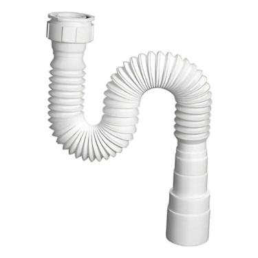 Imagem de Sifão Sanfonado Flexivel Branco Pia Banheiro Cozinha