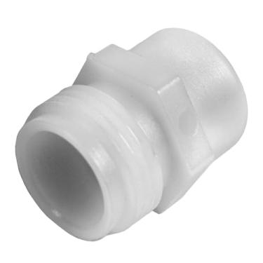 Imagem de Little Giant GH-1/2, 1/2" FNPT x 3/4" macho GHT adaptador de mangueira de jardim para lago, utilitário e pequenas bombas submersíveis, branco, 599023