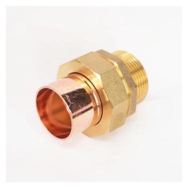 Imagem de Latão 2,5 cm macho-28,6 mm I.D soquete de solda de cobre adaptador de tubo união de alimentação ar condicionado refrigerador plano DWBPGVUN